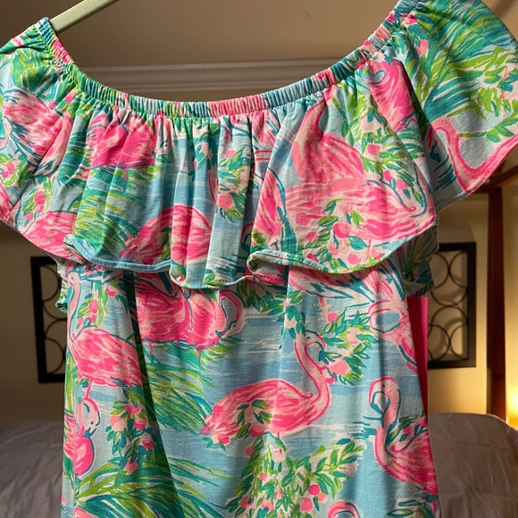 Lilly Pulitzer new Flamingo Floridita shirt xxs - Picture 1 of 5